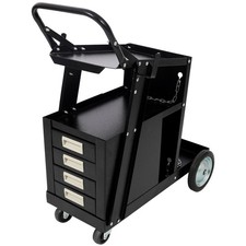 Heavy Duty Welding Cart 4 Drawers, 360  Rolling Trolley for MIG/TIG/ARC/Plasma