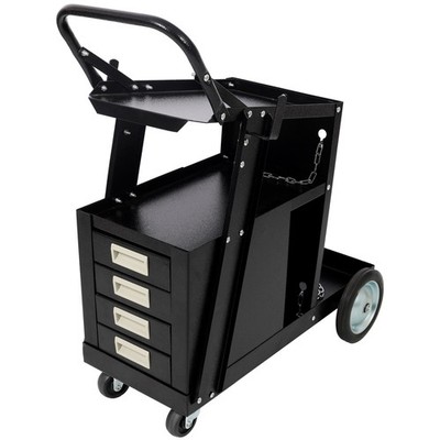 Heavy Duty Welding Cart 4 Drawers, 360° Rolling Trolley for MIG/TIG/ARC/Plasma