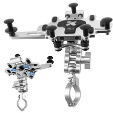 Aluminum Alloy Motorcycle Mount Holder Dual Vibration Dampener  Metal Adjus...