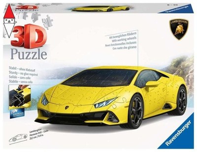 RAVENSBURGER 3D PUZZLE 3D PUZZLE LAMBORGHINI HURACA N EVO GELB