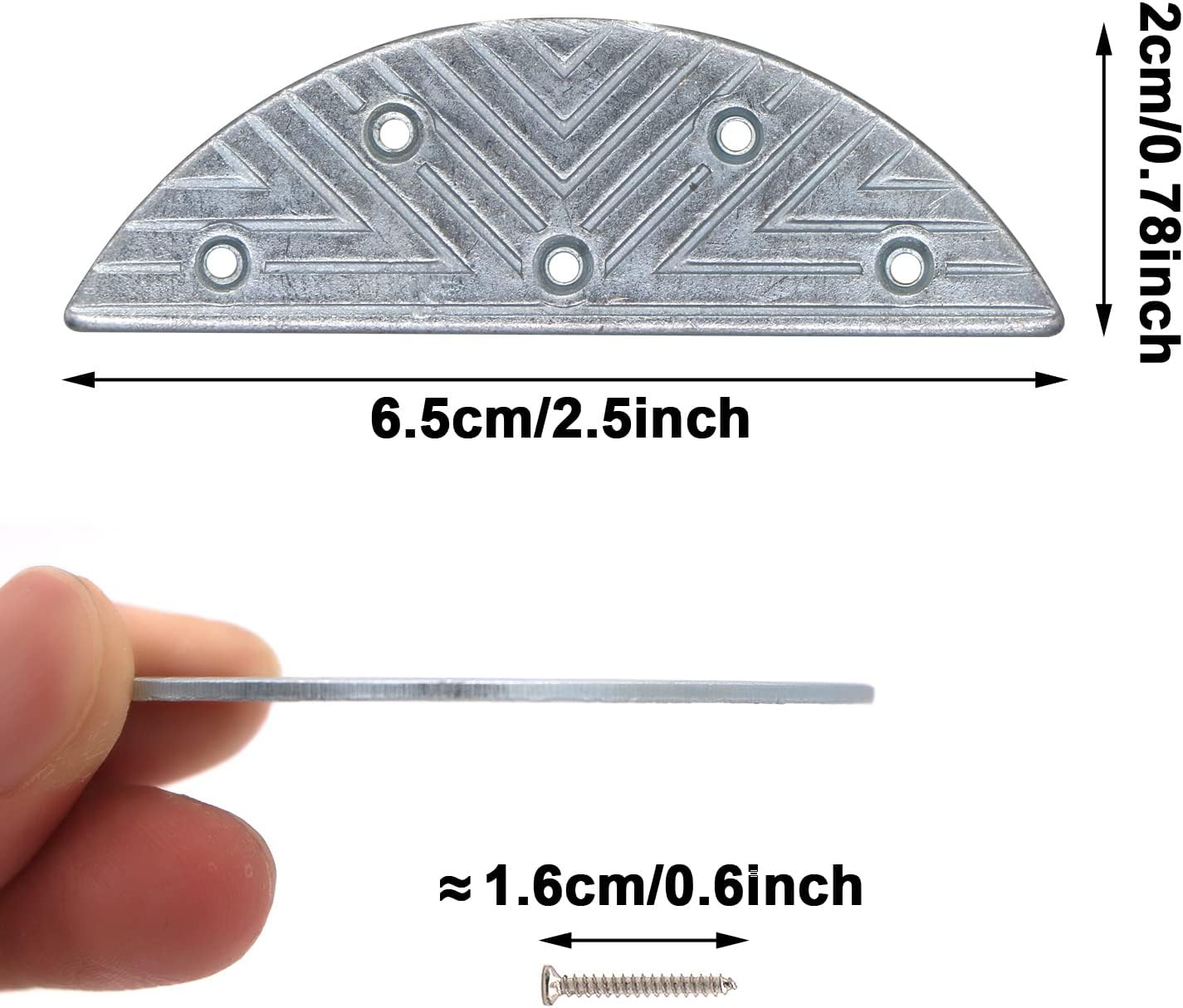 Metal Heel Plates 4 PCS Shoe Heel Taps Tips Repair Sole Pad Replacement with Nai