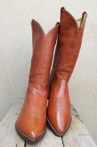 TONY LAMA Mens Cowboy Western Dress Boots  Whisky Brown Leather Riding Size 10D