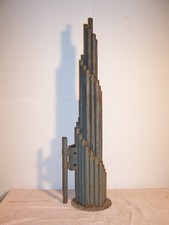 Vintage Industrial Art Spiral Boiler Exhaust Whistle Steam Caliope Tubes 36"