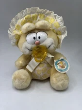 Dakin 1981 Babykin Yellow Baby Garfield Plush W Pacifier And Partial Tag
