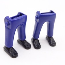 40110 Playmobil Lot de 2 Paires de Jambes Bleu Foncé Baskets Noires