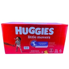 Huggies Little Movers Size 6 Diapers 84 Ct Box New