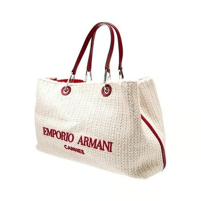 Emporio Armani MYEA XLshopper shoulder Bag tote Cannes Cabas white