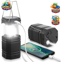 Led Campinglampe Solar Wasserdicht Mit 3000Mah Akku Und Handkurbel