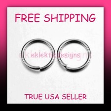 10pcs 12mm 18ga/1mm 304 Stainless Steel Open Jump Rings Connectors FREE SHIP
