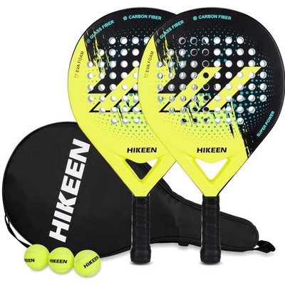 2 Stück Hochwertiger Padel Schläger mit 3 Bällen - Ideal für Anfänger und Profis