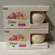 Dove Milk Swirls Bath Bombs, Rosewater  White Chocolate, 2 Ct, 2.8 Oz ea 4 tota