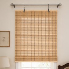 1 Pack Bamboo Blinds Manually Operated Roller Shades - Multi Size Optional NEW 