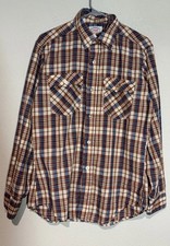 Vintage 70's Levi's Men  s Button Down Checked Shirt Made in USA Size Medium Q17