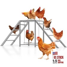 Chicken Coop Perches with Swing, Chicken Roosting Bars, Chicken Run