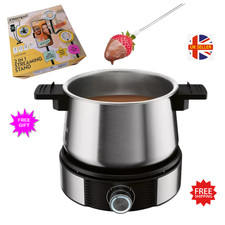 Electric Fondue Set For Chocolate Cheese Oil Broth Fondue 1500W & Free Gift