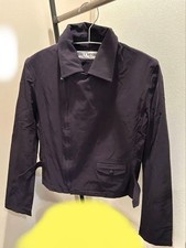 Men's Free Size Black Single Rider Jacket by ISSEY MIYAKE