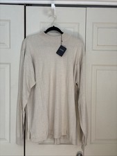 IZOD Sweater Mens XL Beige Pullover Long Sleeve NWT