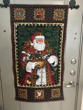 SANTA PANEL TIMELESS TREASURES with large plastic rhinestones 43x22