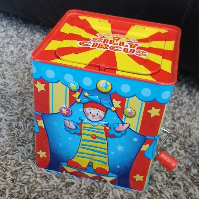 Schylling Silly Circus Jack-in-the-Box Crank Toy Vintage 2003 MPN 2003-598