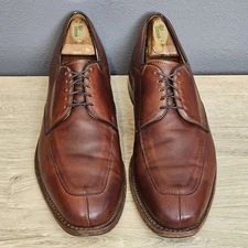 Allen Edmonds Denton 3052 Men's Size 10.5 C Brown Leather Split Toe Derby Shoes