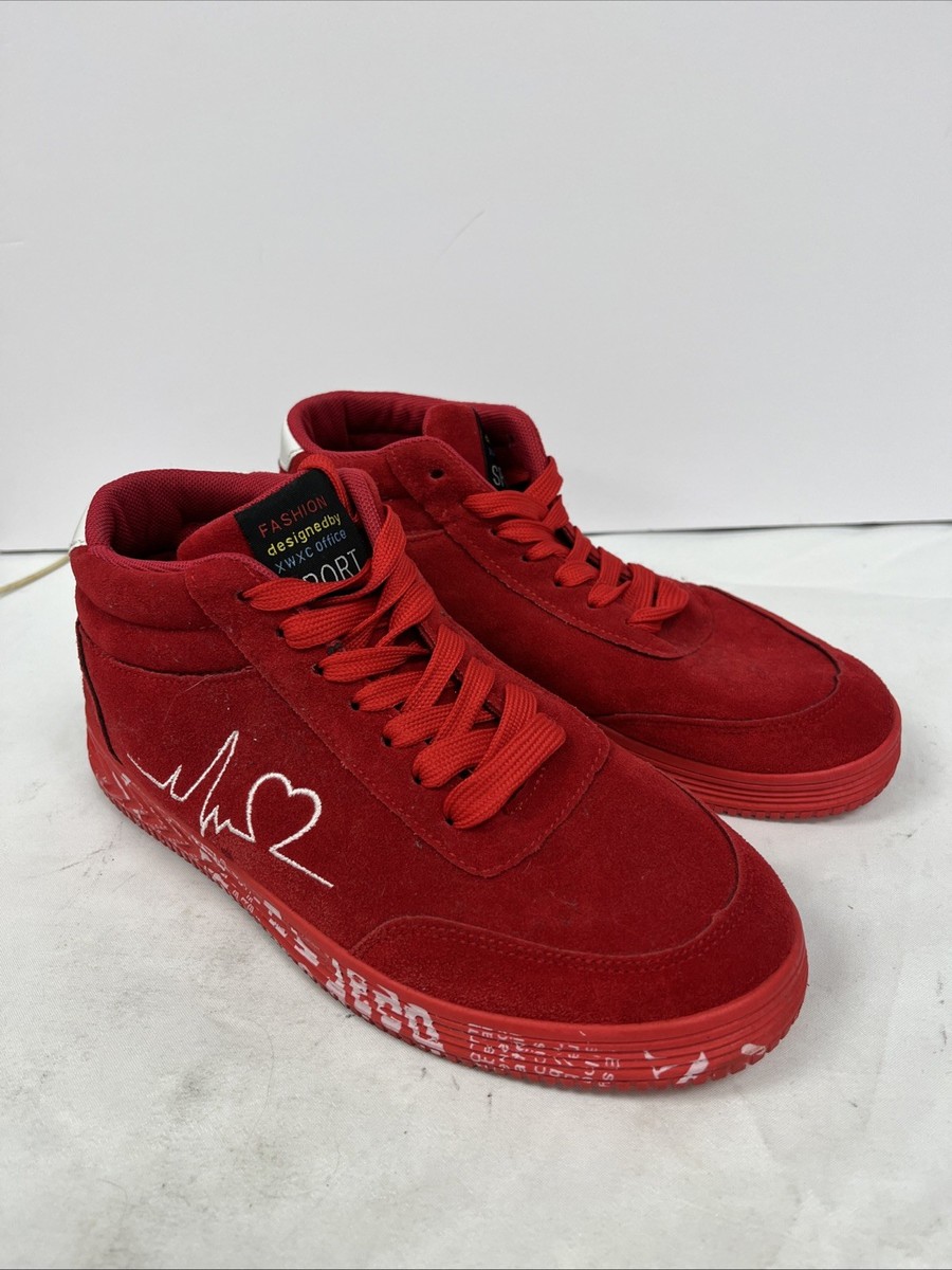XWXC Office SPORT Fashion Design High Top Womens Sneakers Red Size