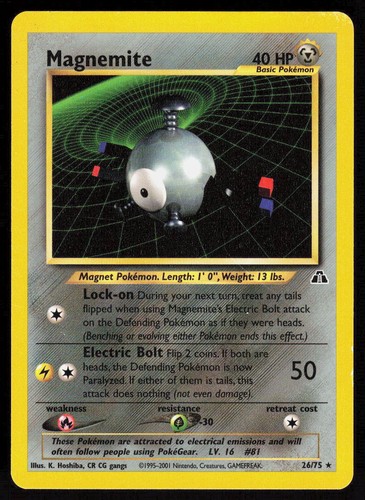 Magnemite 26/75 Neo Discovery Pokemon - Rare Unlimited MP