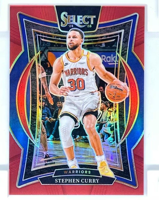 Stephen Curry 2024-25 Panini Select Concourse Red Prizm 117/199 #7