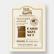 TRAVELER S notebook Card Size 20th Anniversary Set Color Brown NEW