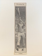 Al Kaline Detroit Tigers Warming Up 1960 Sporting News Baseball 2X9 Panel