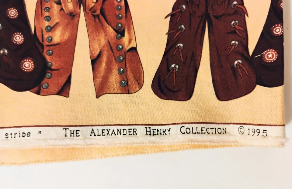 De colección 1995 Roughwear Rayas ALEXANDER HENRY Tela de Algodón 31" x 41" Remanente Foto 3 de 4