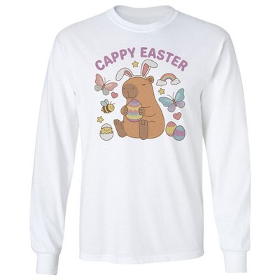 Cappy Easter - Cute Capybara Easter Holiday Long Sleeve T-Shirt