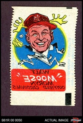 1961 Topps Magic Rub-Offs Walt Moryn Cardinals 4 - VG/EX