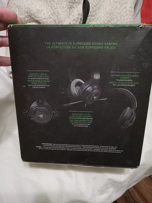 Razer Kraken X Wired Gaming Headset Black 7.1 Surround Sound PC Mac used in box