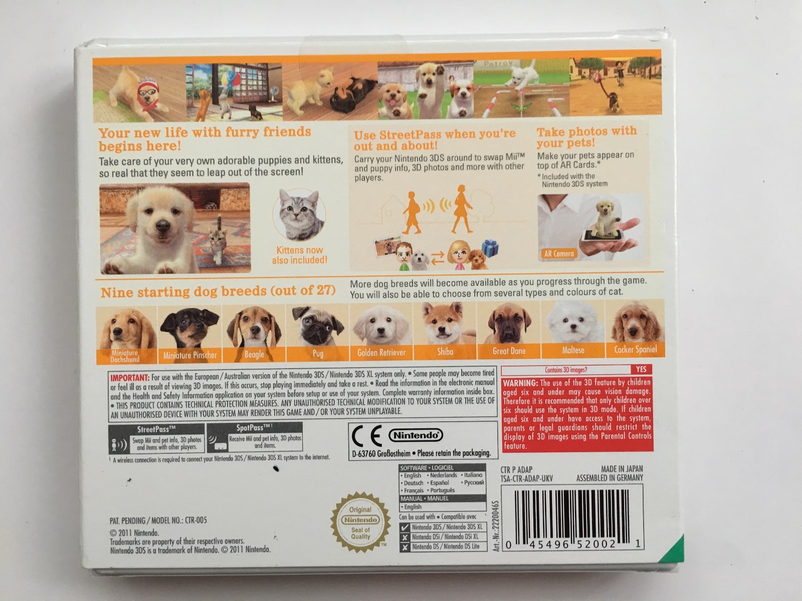 Nintendogs + Cats - Golden New Friends (Nintendo 3DS) 45496520021 |