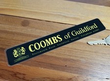 Coombs of Guildford Portsmouth Road Classic Car Dealer Window Sticker 8" Jaguar
