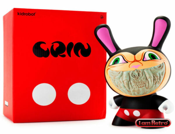 Ron English 8/" Dunny Black Apocalypse Grin Red Mickey Variant by Kidrobot