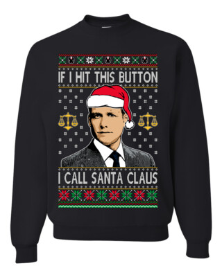 Harvey Hit This Button I Call Santa Specter Parody Unisex Crewneck Sweatshirt