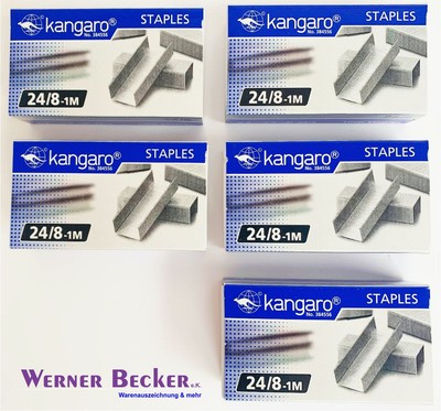 5 x 1.000 Heftklammern 24/8 verzinkt ( hohe Qualität )