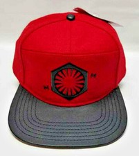 NWT Star Wars New Disney Empire Imperial Logo Snapback Hat Cap Red