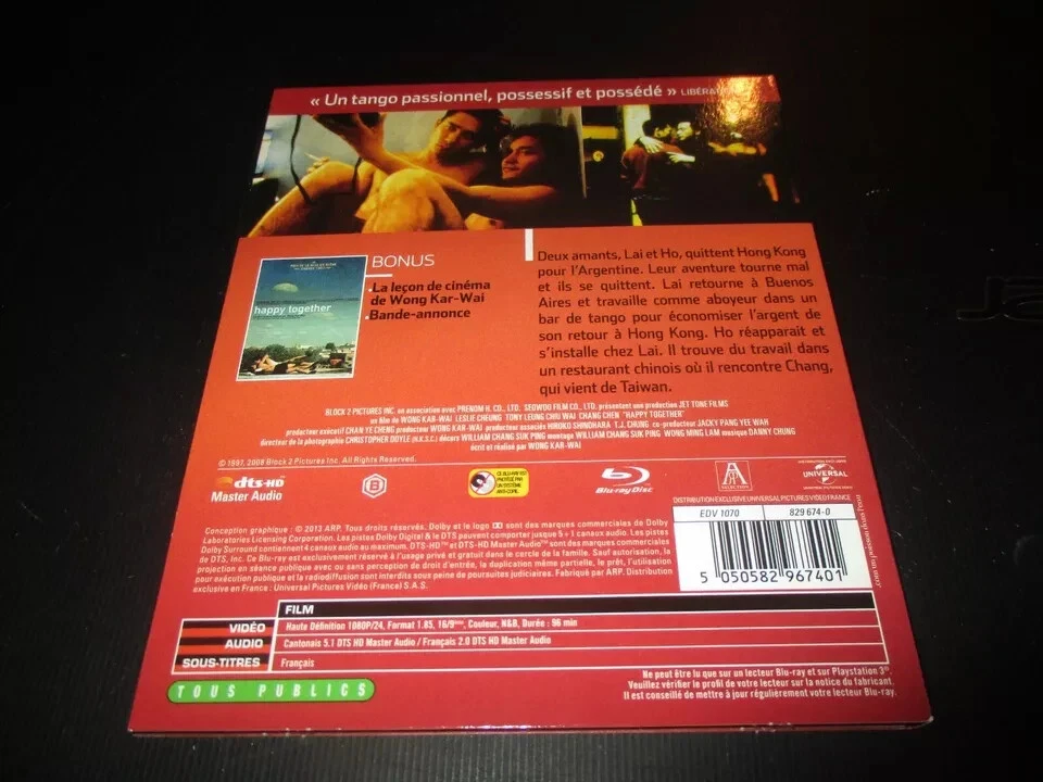 RARE! BLU-RAY DIGIPACK "HAPPY TOGETHER" film Chinois de Wong KAR-WAI - Photo 2/2
