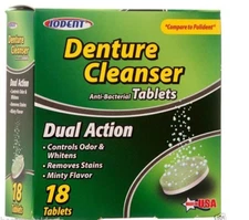 Iodent Denture Cleanser Anti-Bacterial 18 Tablets  (mint flavor)
