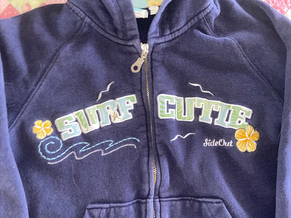 Толстовка с капюшоном Sideout Surf Cutie на молнии средний размер 10-12 - Изображение 2 из 4