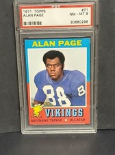 1971 Topps Alan Page PSA 8 NM-MT football card #71 Minnesota Vikings Notre Dame