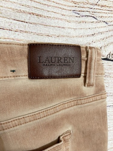 Ralph Lauren Jeans Girls Size 16 Premier Skinny Ankle Rose-Tinted Beige Tan - Picture 3 of 12