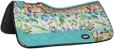 Western Saddle Pad - Cactus Print - Felt - Choose from 31" x 31" or 28" x 28"