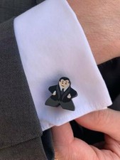 Dark-Haired Groom Wedding Cufflink Sold Individually- Mix  Match Characters 