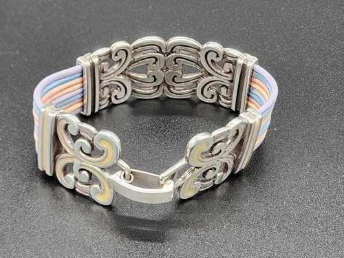 Brighton Gelato Pastel Leather Cord With Swirl Enamel Bracelet #123 - Picture 2 of 5