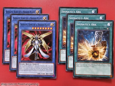 3x Yugioh SBC2-EN101 102 Shinato King of the Higher Plane + Ark NM Near  Mint x3 | eBay