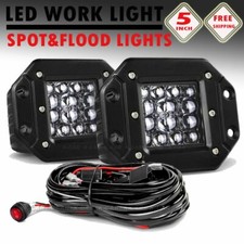 5 Flush Mount 4d Projector Led Pod Lights For Truck Jeep Off-road Fog Wiring