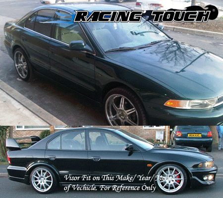 Out Channel Window Visors Rain Guard Sunroof 5pcs Mitsubishi Galant 99-03 - Picture 7 of 7